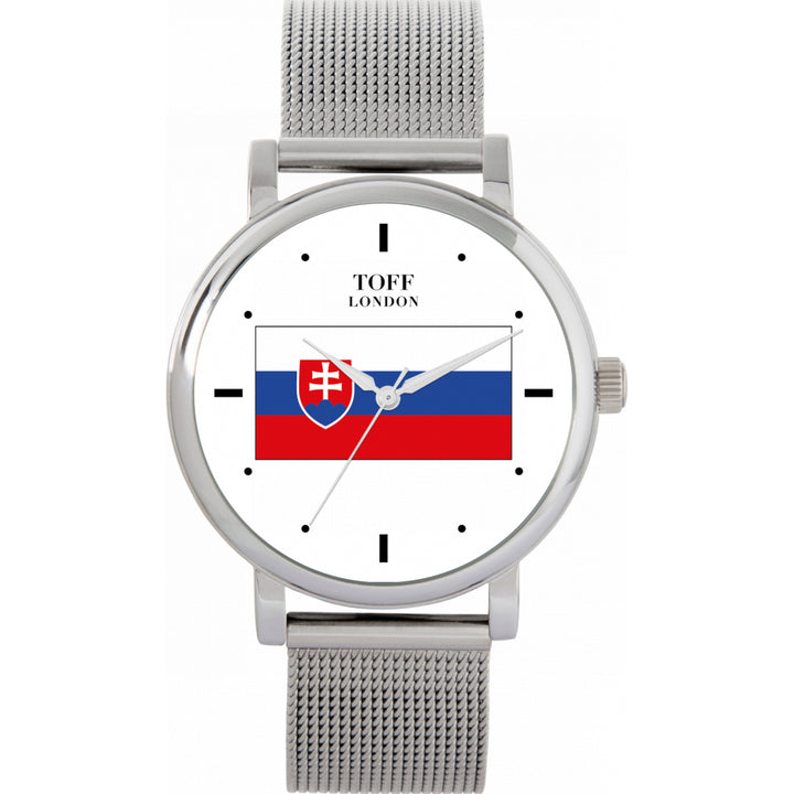 Ladies Slovakia Flag Watch