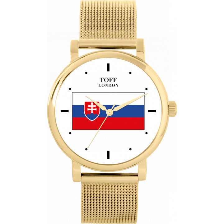Ladies Slovakia Flag Watch