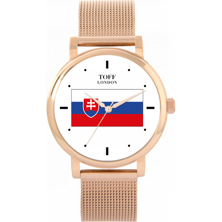 Ladies Slovakia Flag Watch