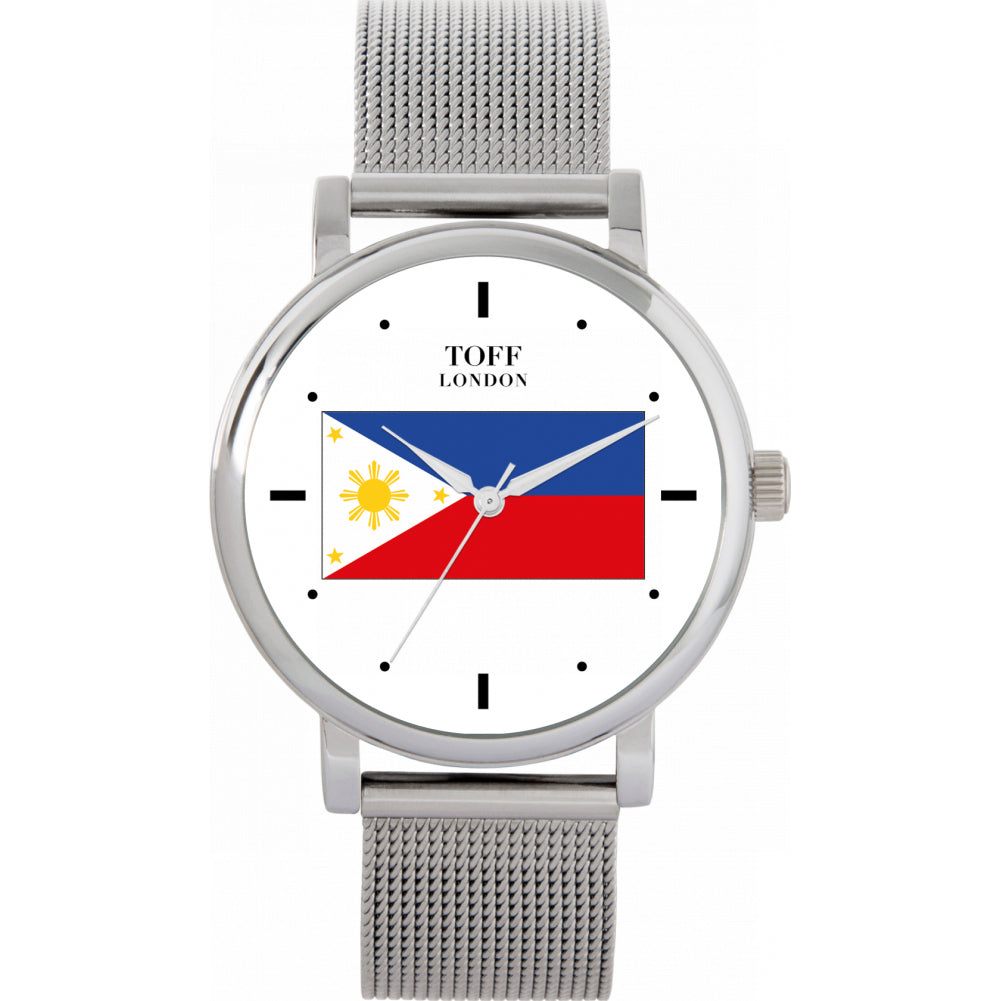 Ladies Philippines Flag Watch