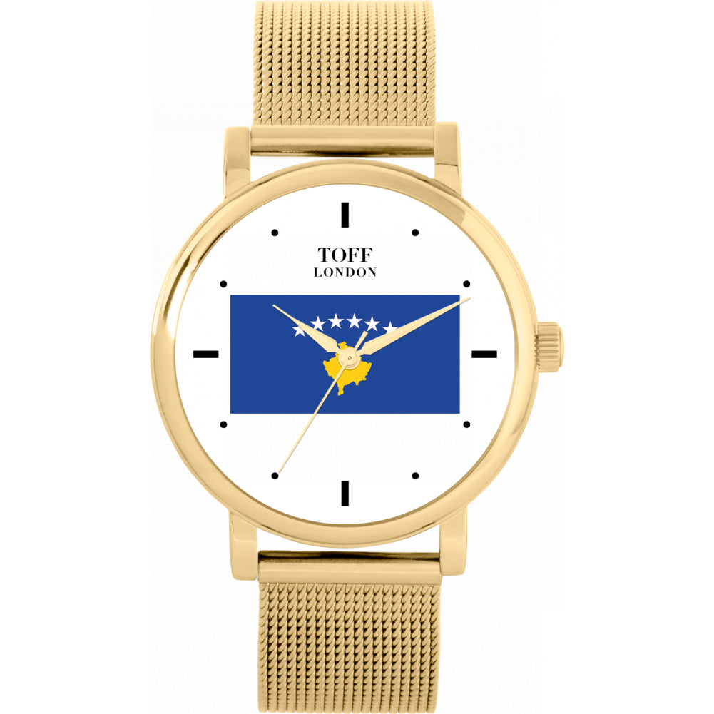 Ladies Kosovo Flag Watch