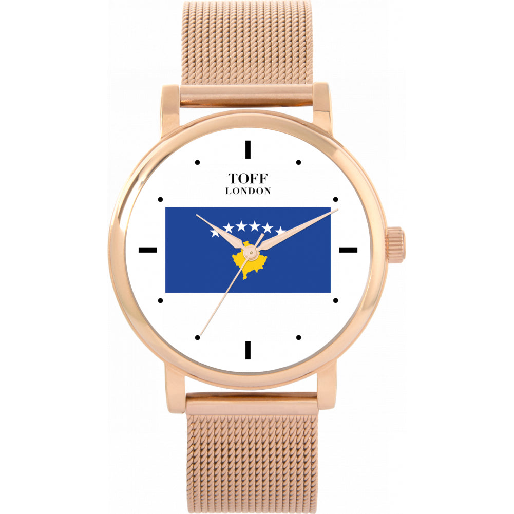 Ladies Kosovo Flag Watch