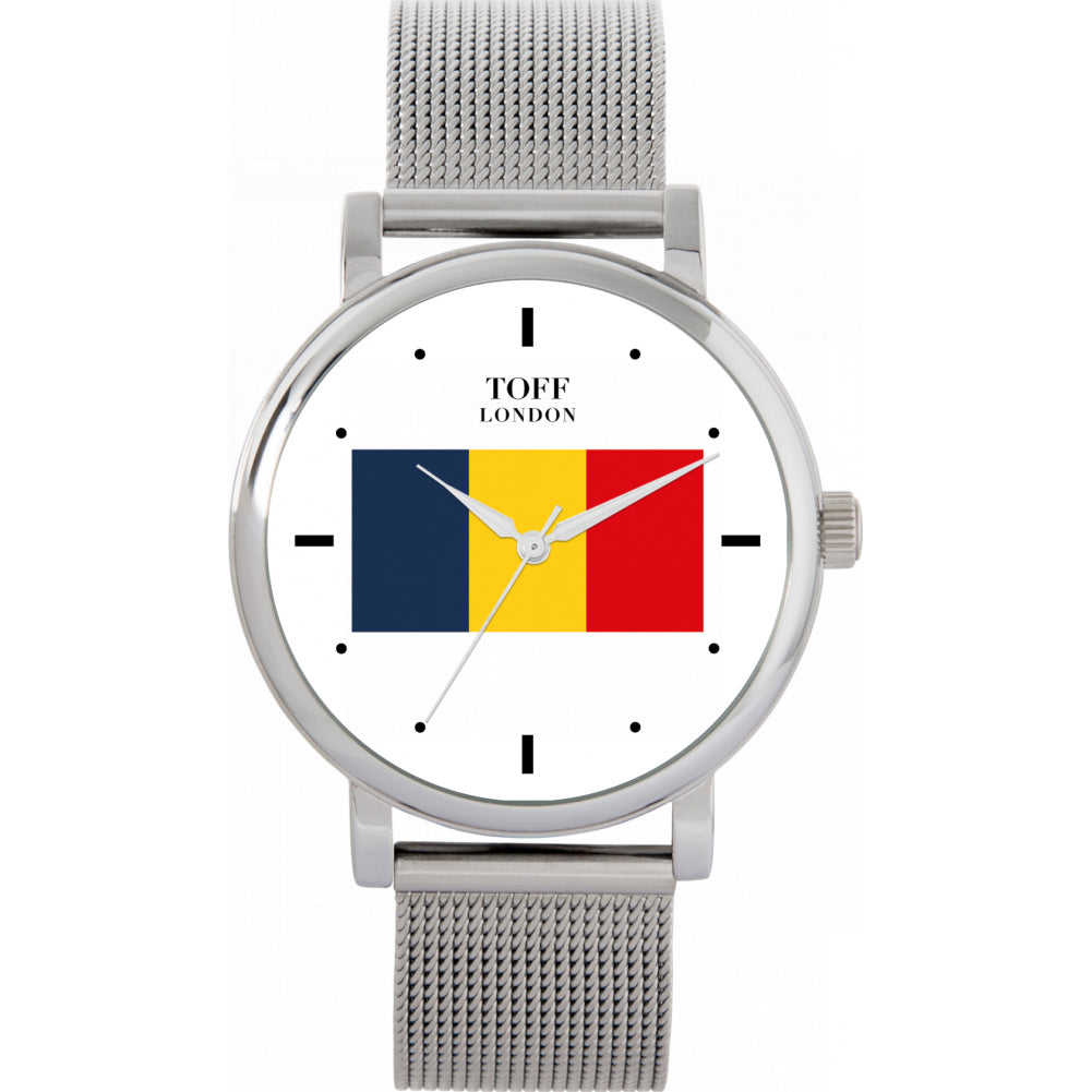 Ladies Romania Flag Watch
