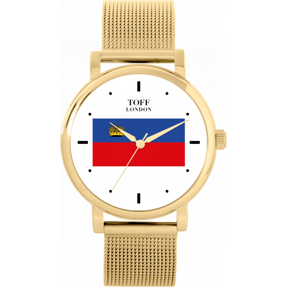 Ladies Liechtenstein Flag Watch