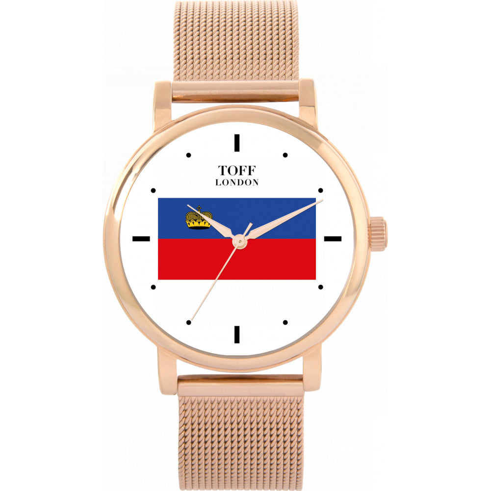 Ladies Liechtenstein Flag Watch