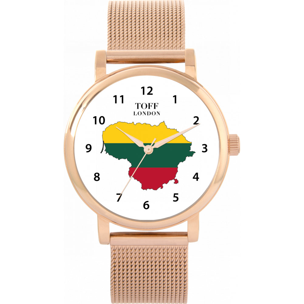 Ladies Lithuania Flag Watch