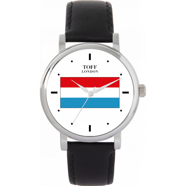 Ladies Luxembourg Flag Watch