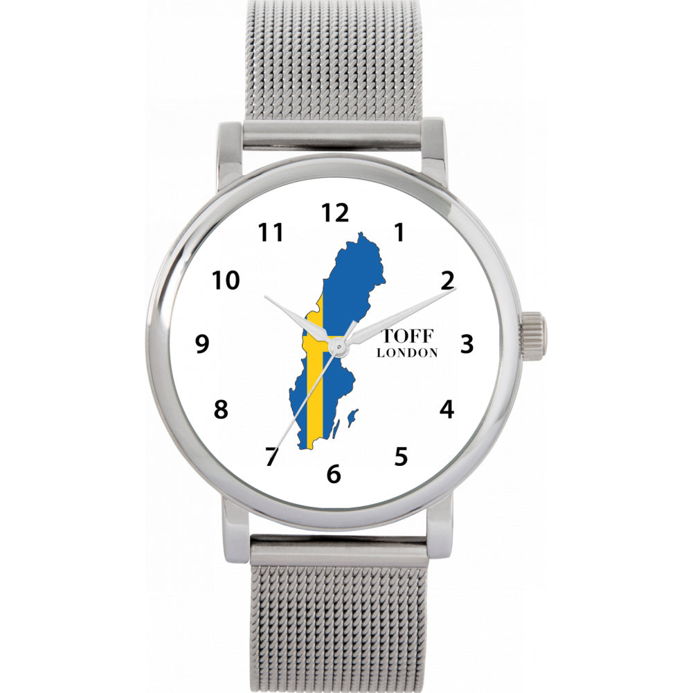 Ladies Sweden Flag Watch