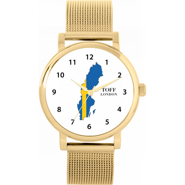 Ladies Sweden Flag Watch