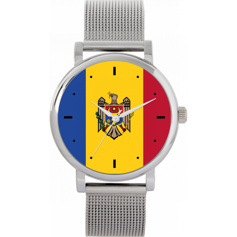 Ladies Moldova Flag Watch
