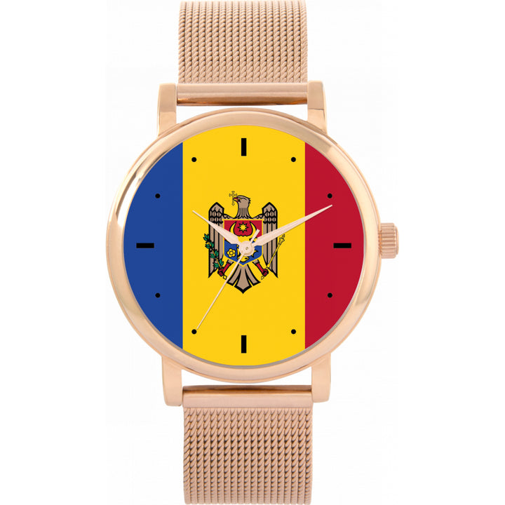 Ladies Moldova Flag Watch