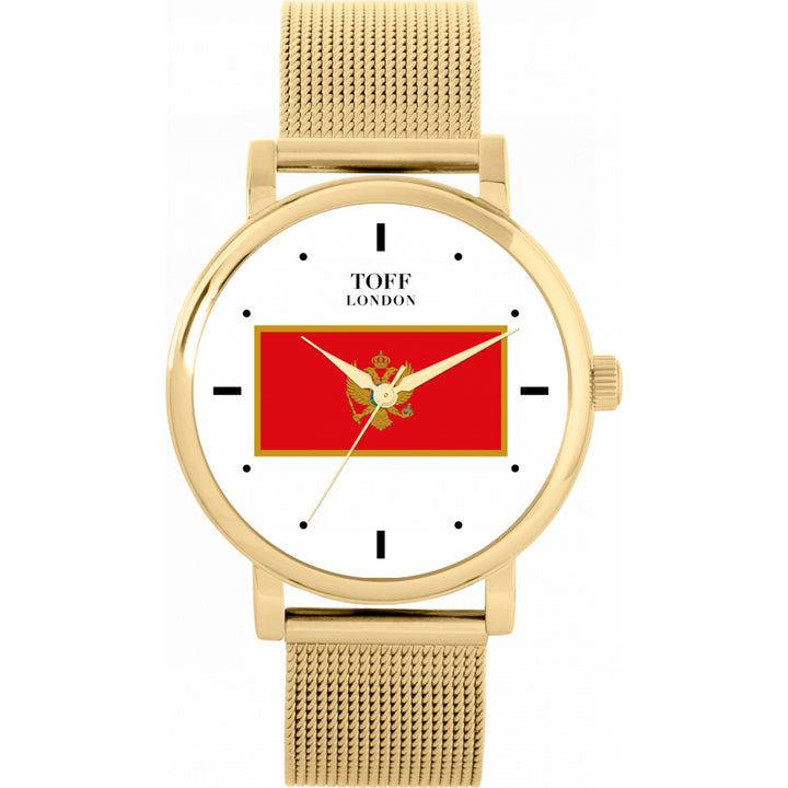 Ladies Montenegro Flag Watch