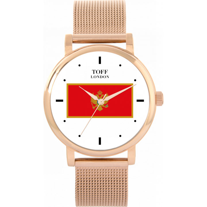 Ladies Montenegro Flag Watch