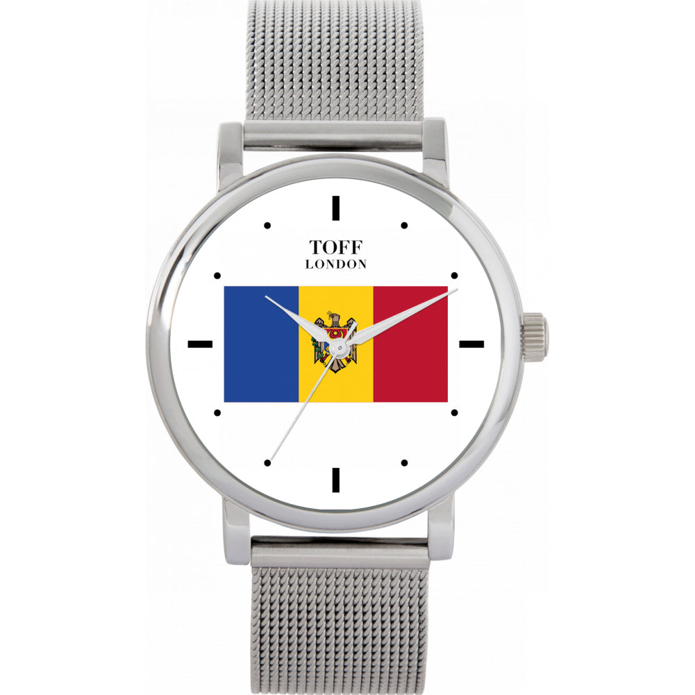 Ladies Moldova Flag Watch