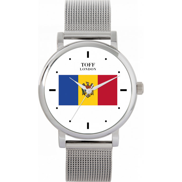 Ladies Moldova Flag Watch
