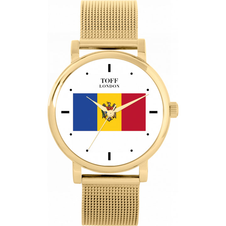 Ladies Moldova Flag Watch