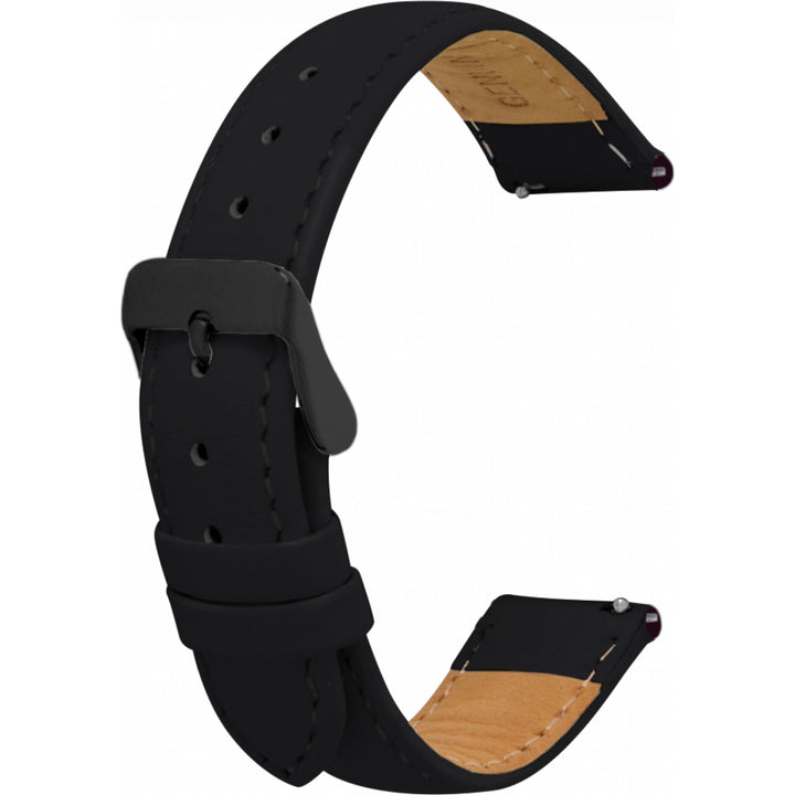 Leather Black Strap with Black Buckle