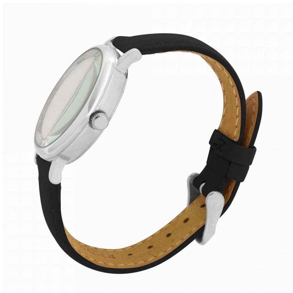 Ladies Beige Whippet Dog Watch