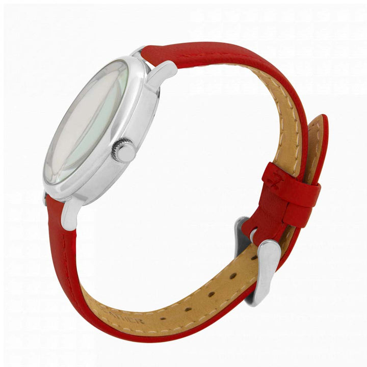 Ladies Red Poppy Flower Watch