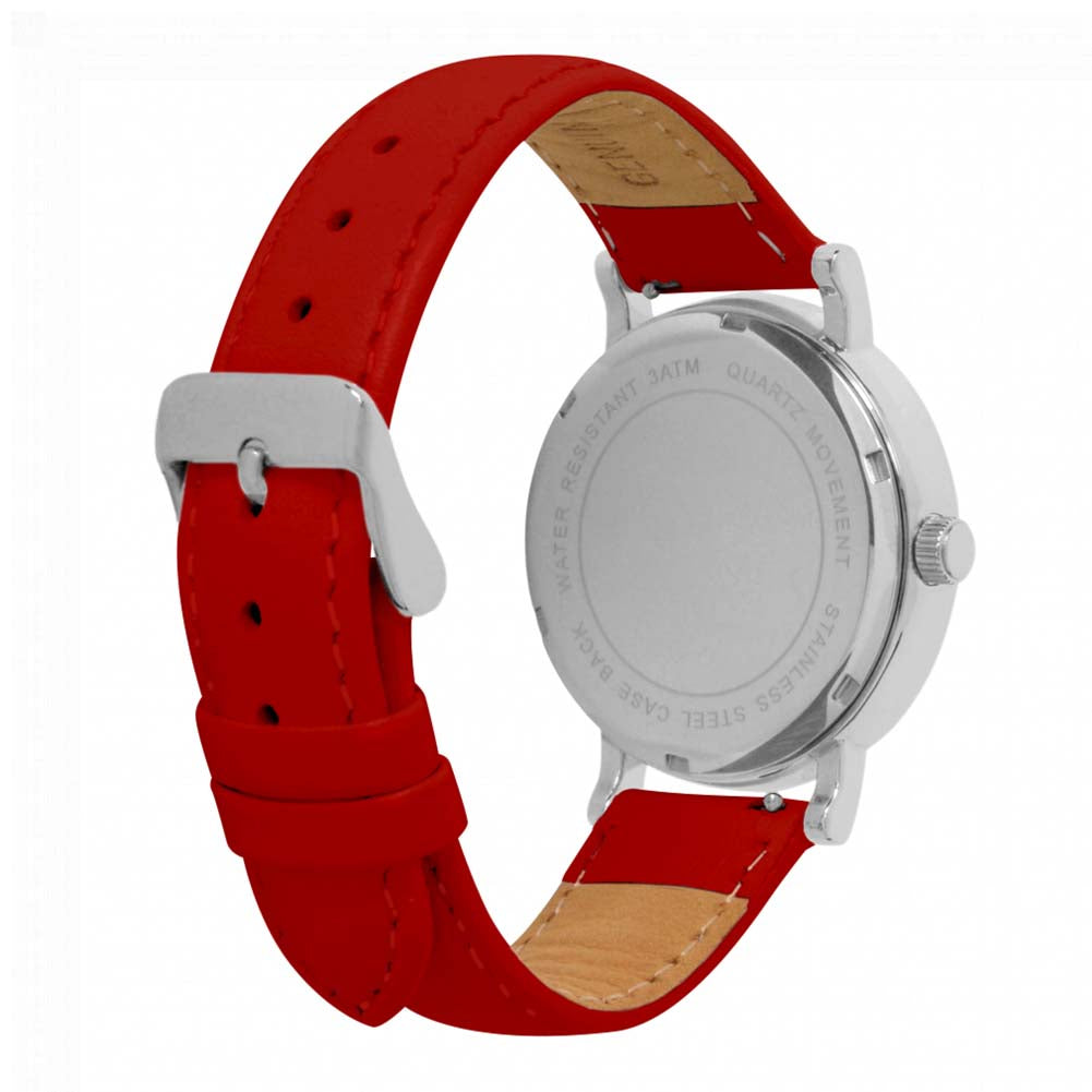 Ladies Red Poppy Flower Watch