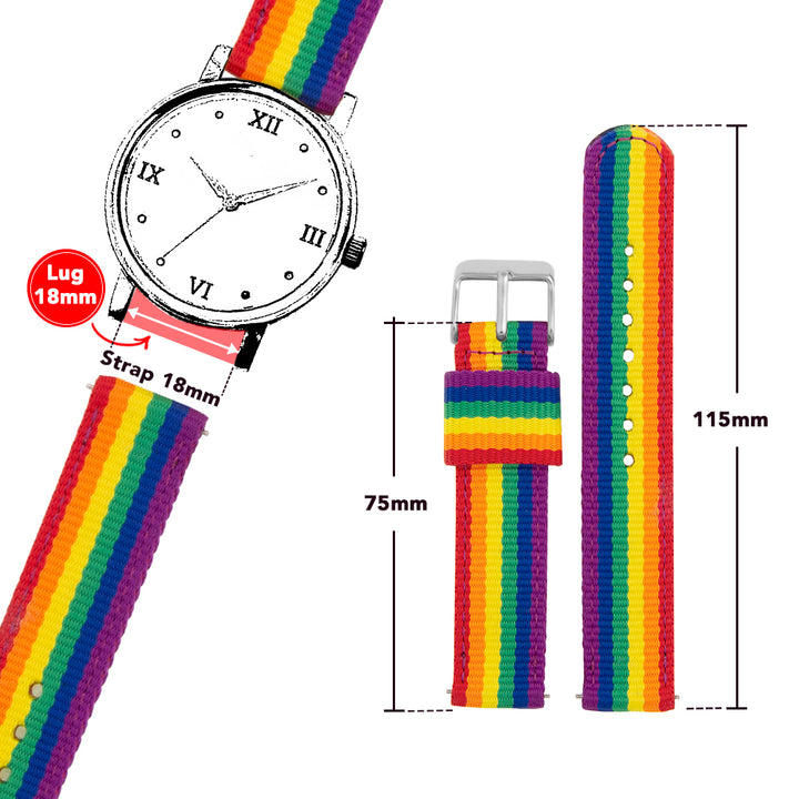 Rainbow Textile Strap