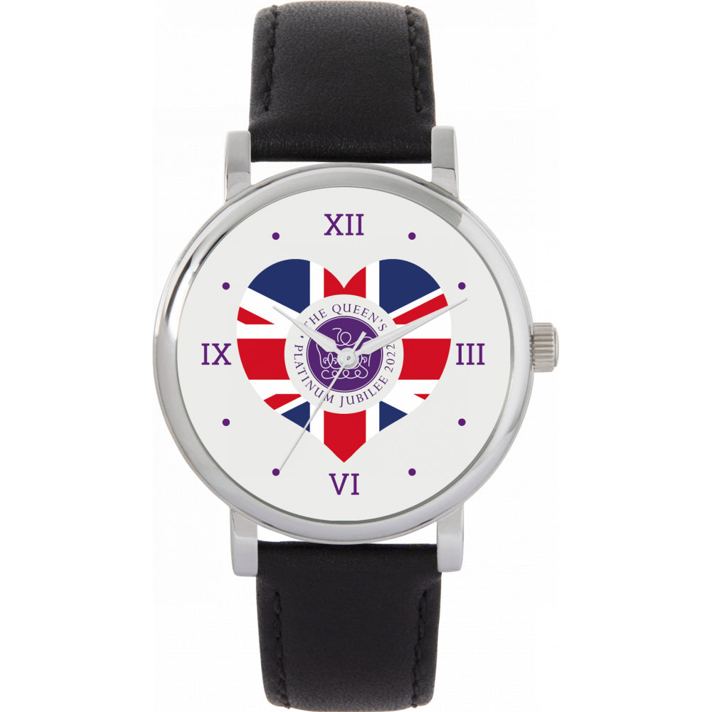Ladies Queen's Platinum Jubilee Union Jack Heart 2022 Watch