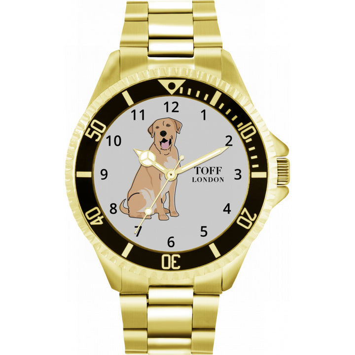 Mens Beige Labrador Retriever Dog Watch