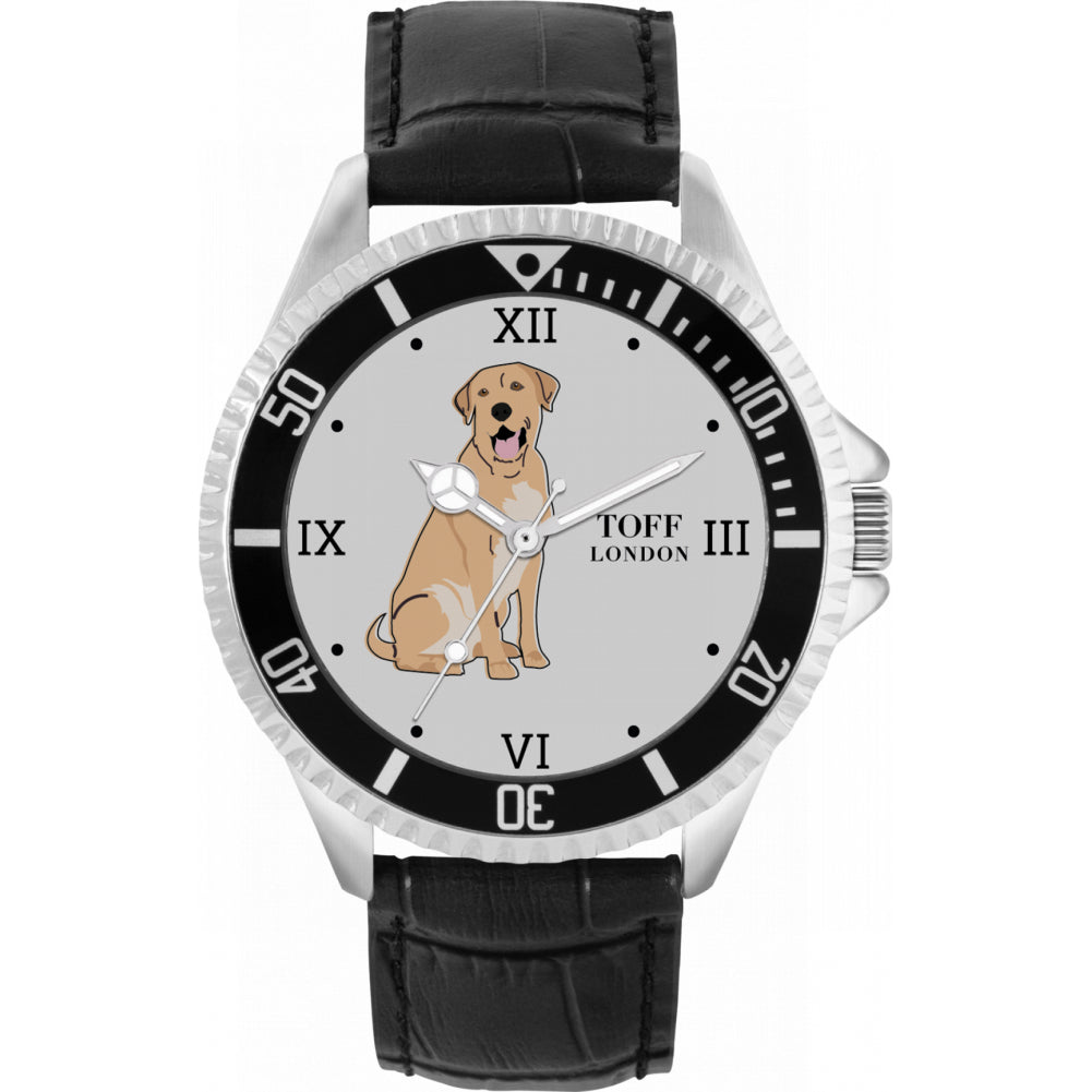 Mens Beige Labrador Retriever Dog Watch