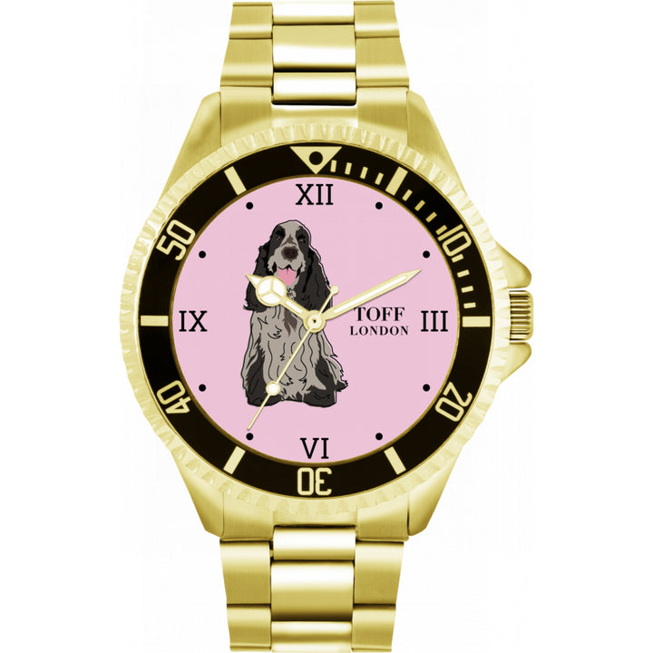 Mens Grey Cocker Spaniel Dog Watch