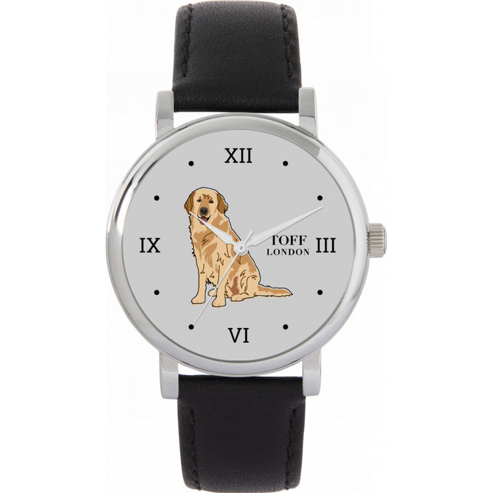 Ladies Beige Golden Retriever Dog Watch