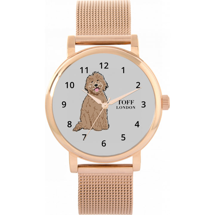Ladies Beige Labradoodle Dog Watch