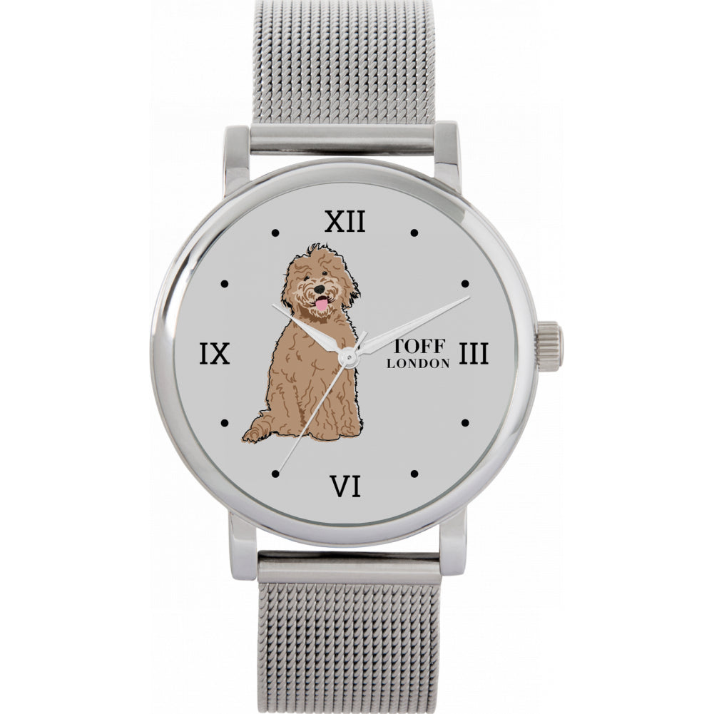 Ladies Beige Labradoodle Dog Watch