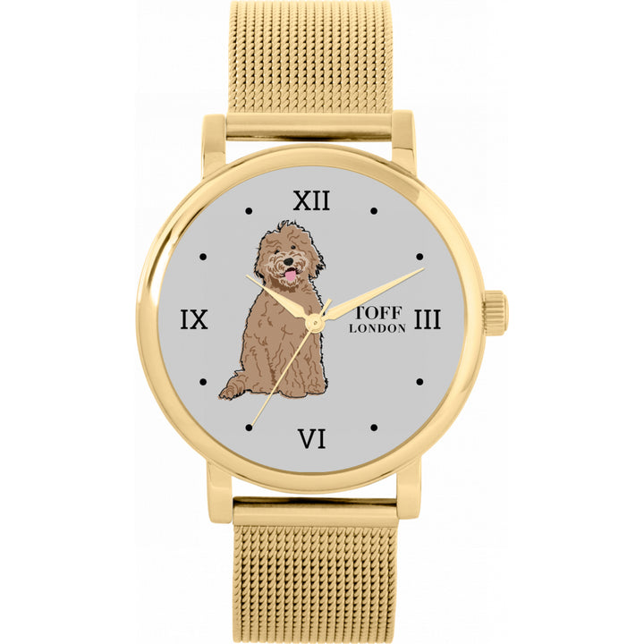 Ladies Beige Labradoodle Dog Watch
