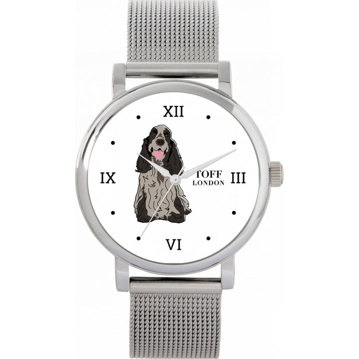 Ladies Grey Cocker Spaniel Dog Watch