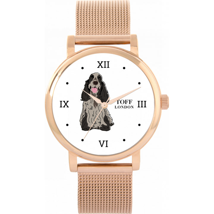 Ladies Grey Cocker Spaniel Dog Watch