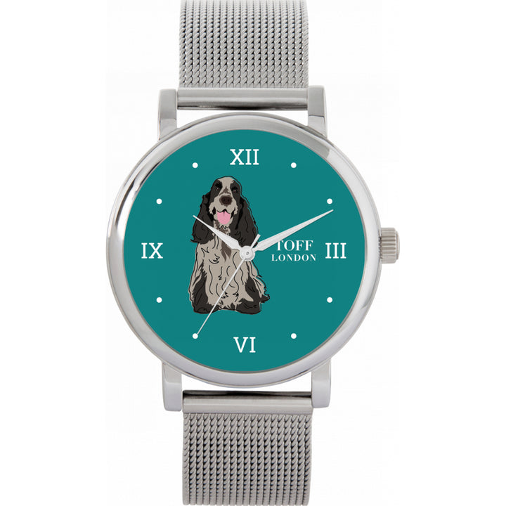 Ladies Grey Cocker Spaniel Dog Watch
