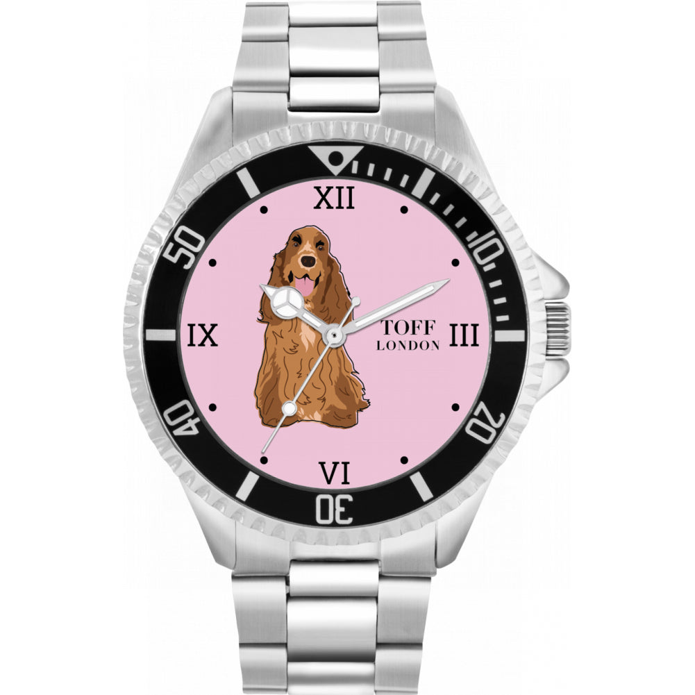 Mens Brown Cocker Spaniel Dog Watch
