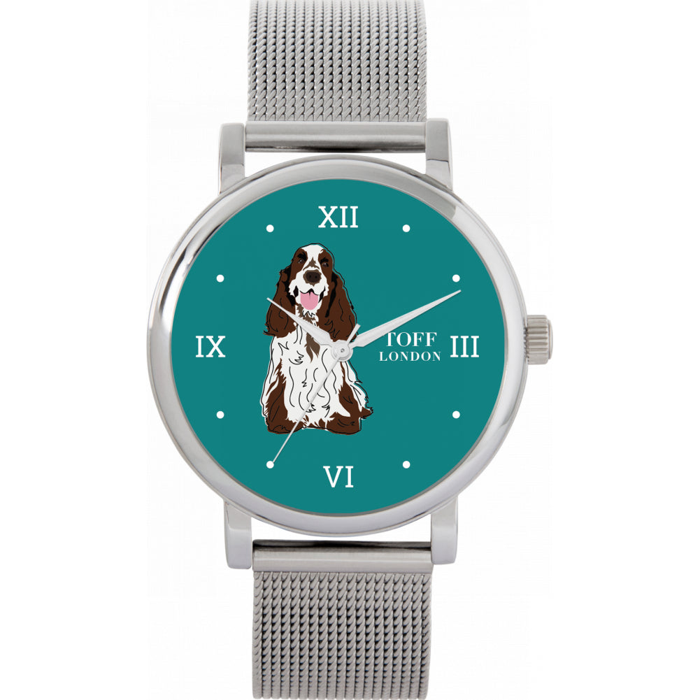 Ladies Brown And White Cocker Spaniel Dog Watch