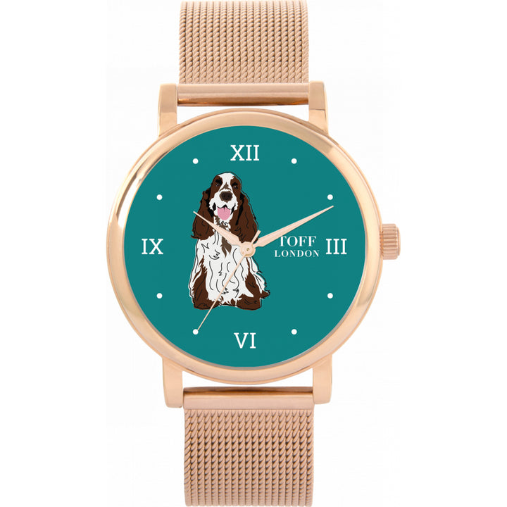 Ladies Brown And White Cocker Spaniel Dog Watch