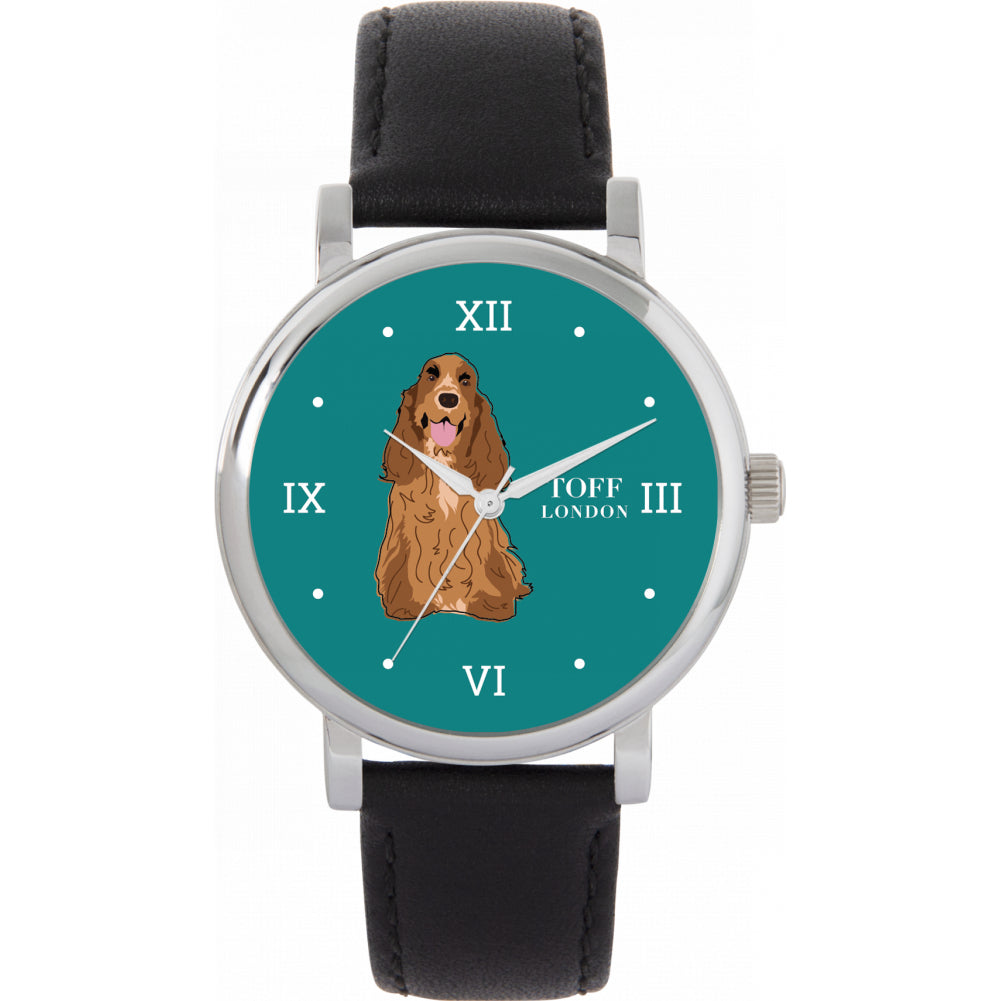 Ladies Brown Cocker Spaniel Dog Watch