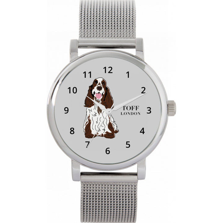Ladies Brown And White Cocker Spaniel Dog Watch