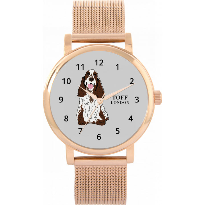 Ladies Brown And White Cocker Spaniel Dog Watch