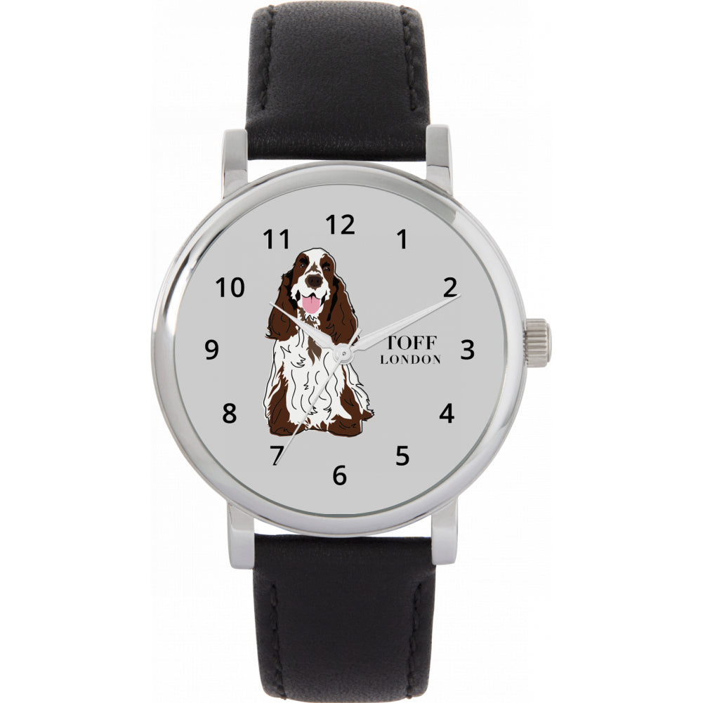 Ladies Brown And White Cocker Spaniel Dog Watch