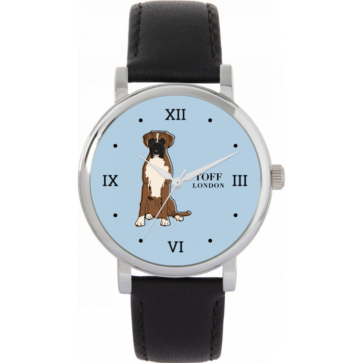 Ladies Brown And White Boxer Dog Watch