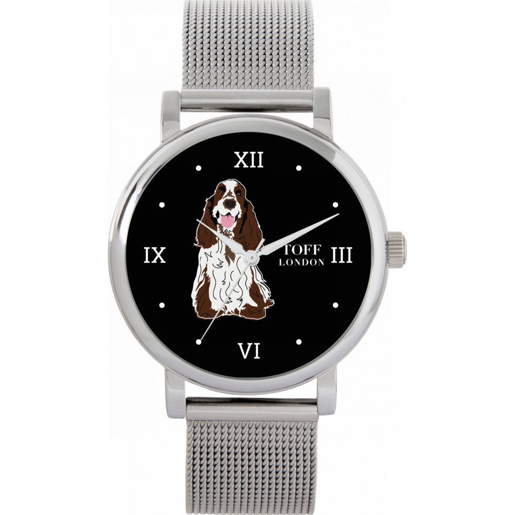 Ladies Brown And White Cocker Spaniel Dog Watch