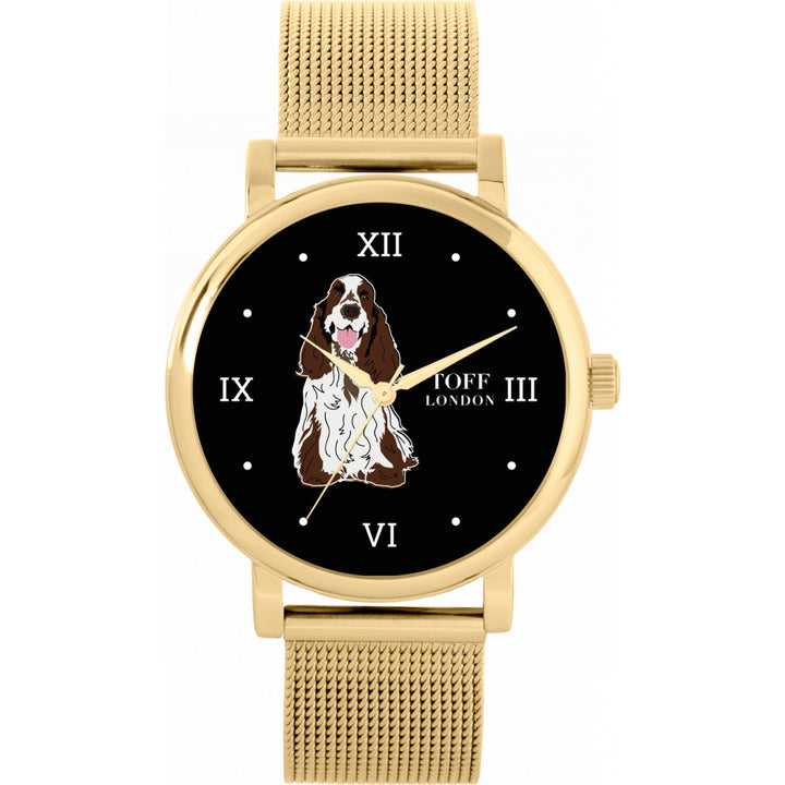 Ladies Brown And White Cocker Spaniel Dog Watch