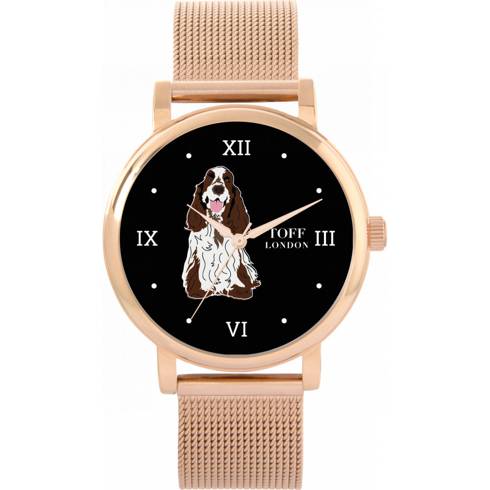 Ladies Brown And White Cocker Spaniel Dog Watch
