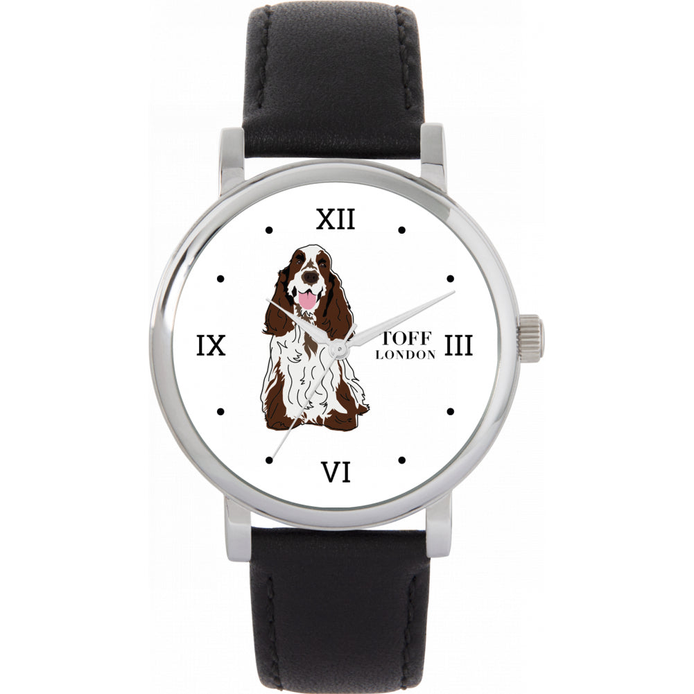 Ladies Brown And White Cocker Spaniel Dog Watch
