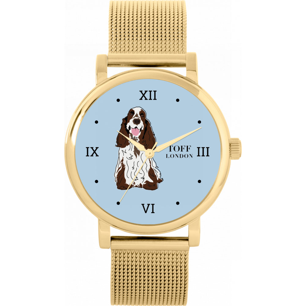 Ladies Brown And White Cocker Spaniel Dog Watch