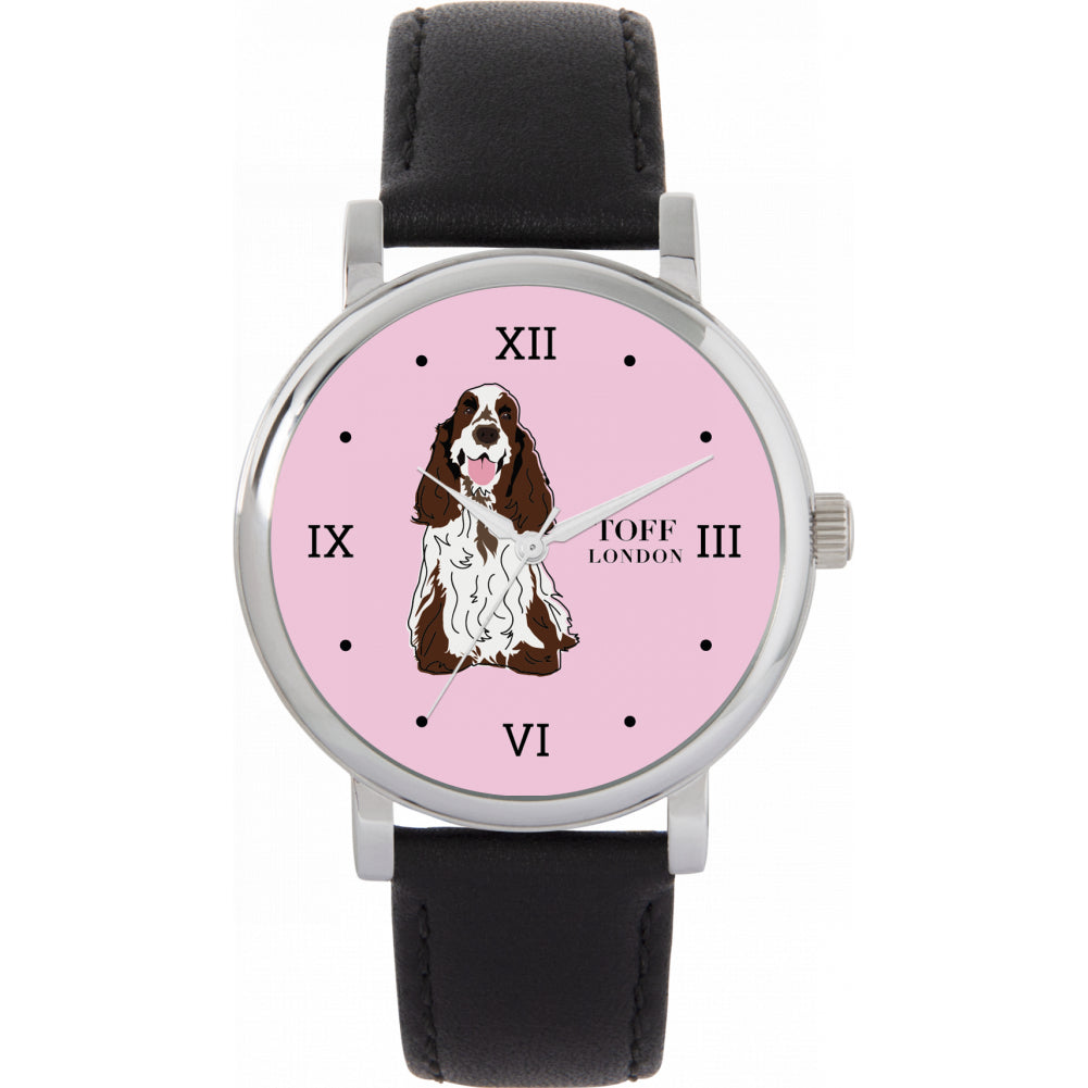 Ladies Brown And White Cocker Spaniel Dog Watch
